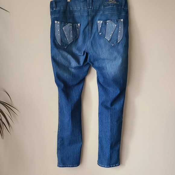 Vintage Mecca Femme  jeans womens sz.14 W embellished pockets (N1) - Picture 5 of 16
